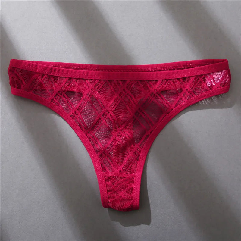 Sexy Mesh Women's Thongs Low Rise Waist G-String Female Transparent Panty Hollow Out T-Back Girl Intimate Underwear Lingerie