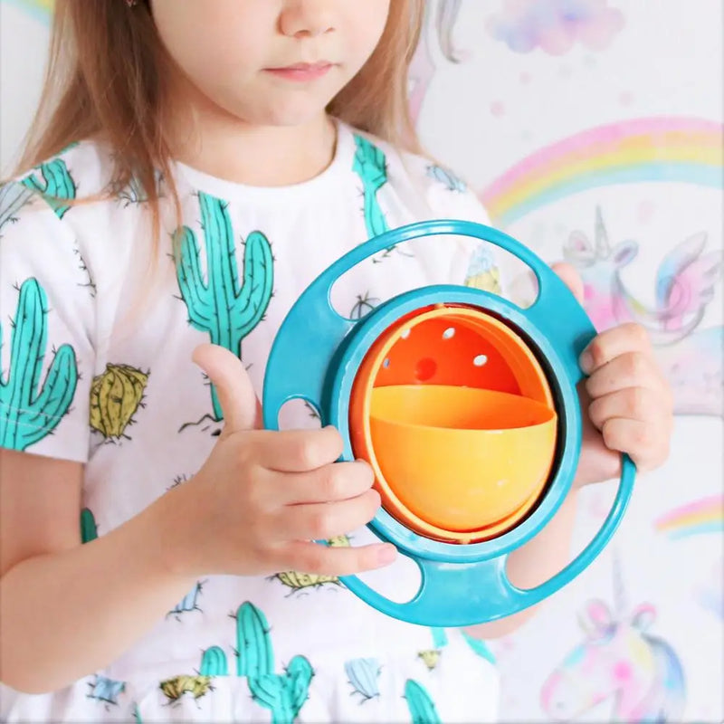 Universal baby feeding bowl Gyro Bowl Practical Design Children Rotary Balance Novelty Gyro Umbrella 360 Rotate Spill-Proof Soli