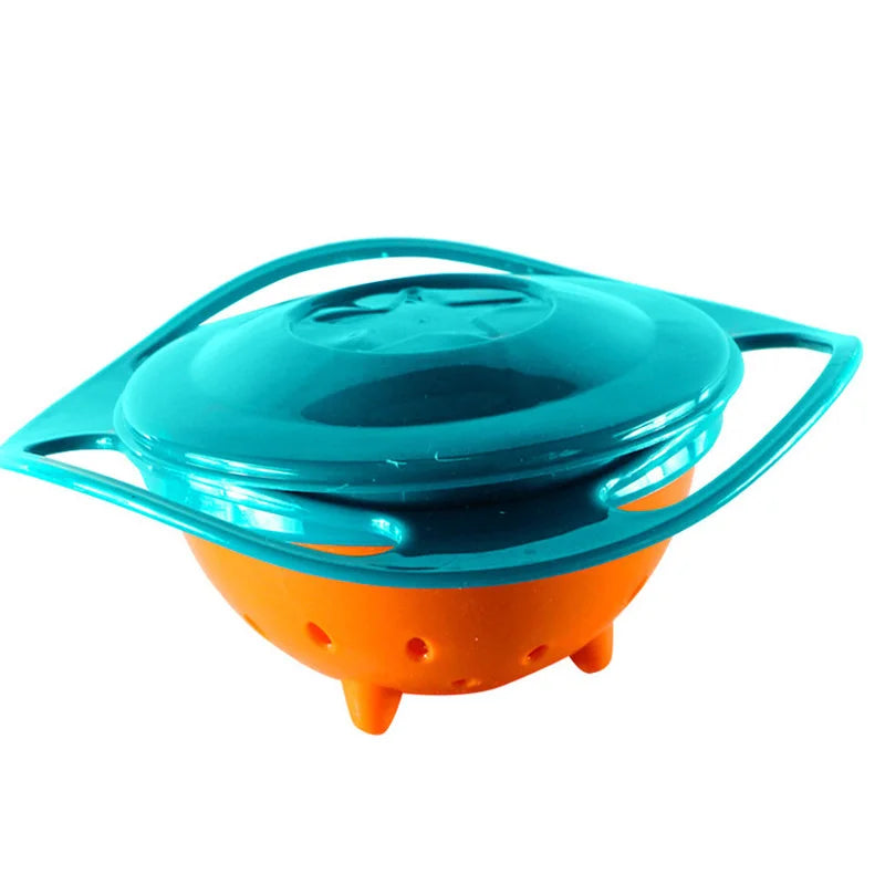 Universal baby feeding bowl Gyro Bowl Practical Design Children Rotary Balance Novelty Gyro Umbrella 360 Rotate Spill-Proof Soli