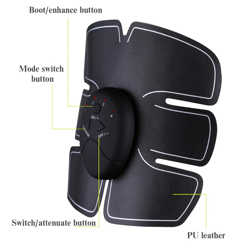 Electric EMS Buttocks Hip Muscle Trainer Slimming Fat Burning Massage Abdominal Fitness Training Apparatus ABS Muscle Stimulator