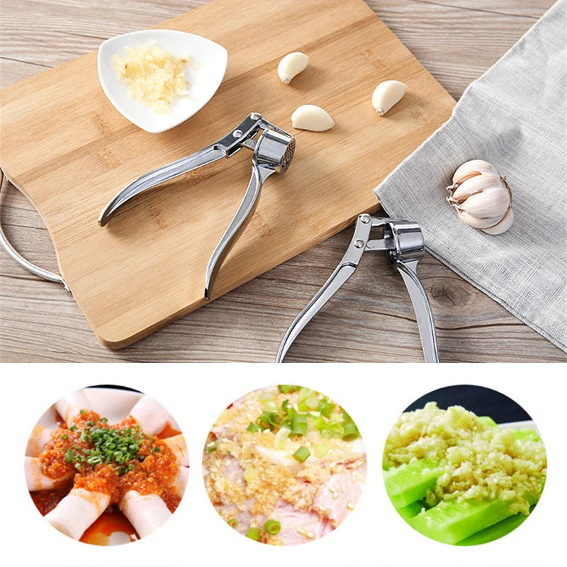 Stainless Steel Multifunction Garlic Press Crusher Kitchen Cooking Ginger Squeezer Masher Handheld Ginger Mincer Tools Garlic