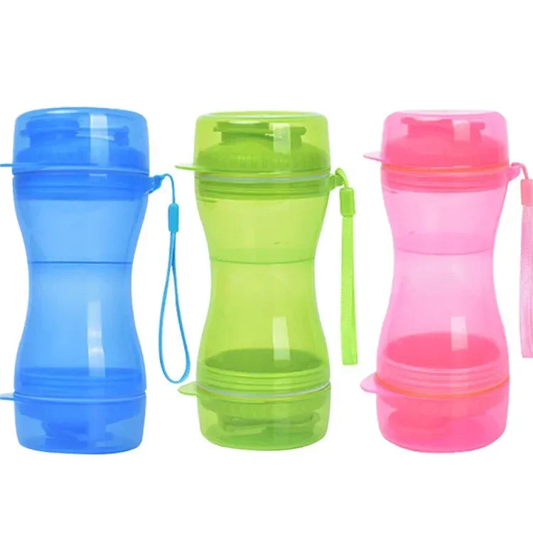 Outdoor Portable Pet Dog Water Bottle Training Food Storage Bottle PP Dogs Water Dispenser for Large Dogs Pets Accessories Stuff