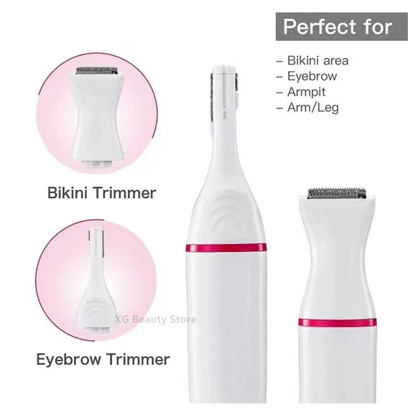 Multifunction White Electric Epilator For Women Hair Remover Shaver Razor For Eyebrow Underarm Bikini 5 In 1 Depilador Feminino