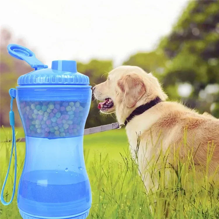 Outdoor Portable Pet Dog Water Bottle Training Food Storage Bottle PP Dogs Water Dispenser for Large Dogs Pets Accessories Stuff