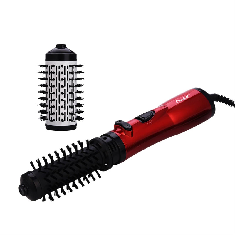 CkeyiN Hair Dryer Brush 2 In 1 Hot Air Spin Brush Curling Straightening Styling Auto-Rotating Ionic Round Blow Dryer Volumizer