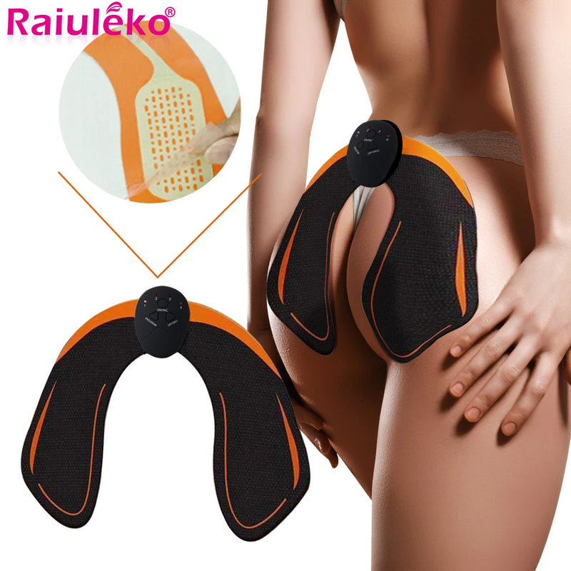 Electric EMS Buttocks Hip Muscle Trainer Slimming Fat Burning Massage Abdominal Fitness Training Apparatus ABS Muscle Stimulator