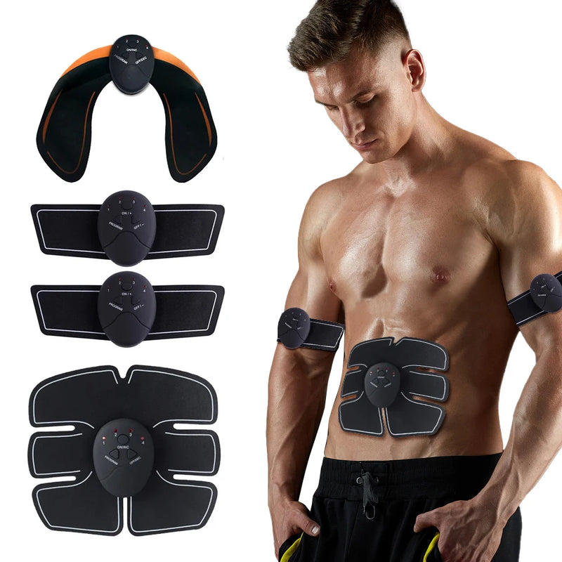 Electric EMS Buttocks Hip Muscle Trainer Slimming Fat Burning Massage Abdominal Fitness Training Apparatus ABS Muscle Stimulator